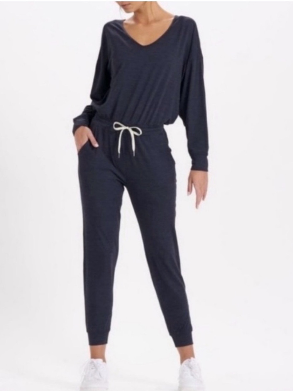 Vuori Womens Navy Drawstring Jumpsuit